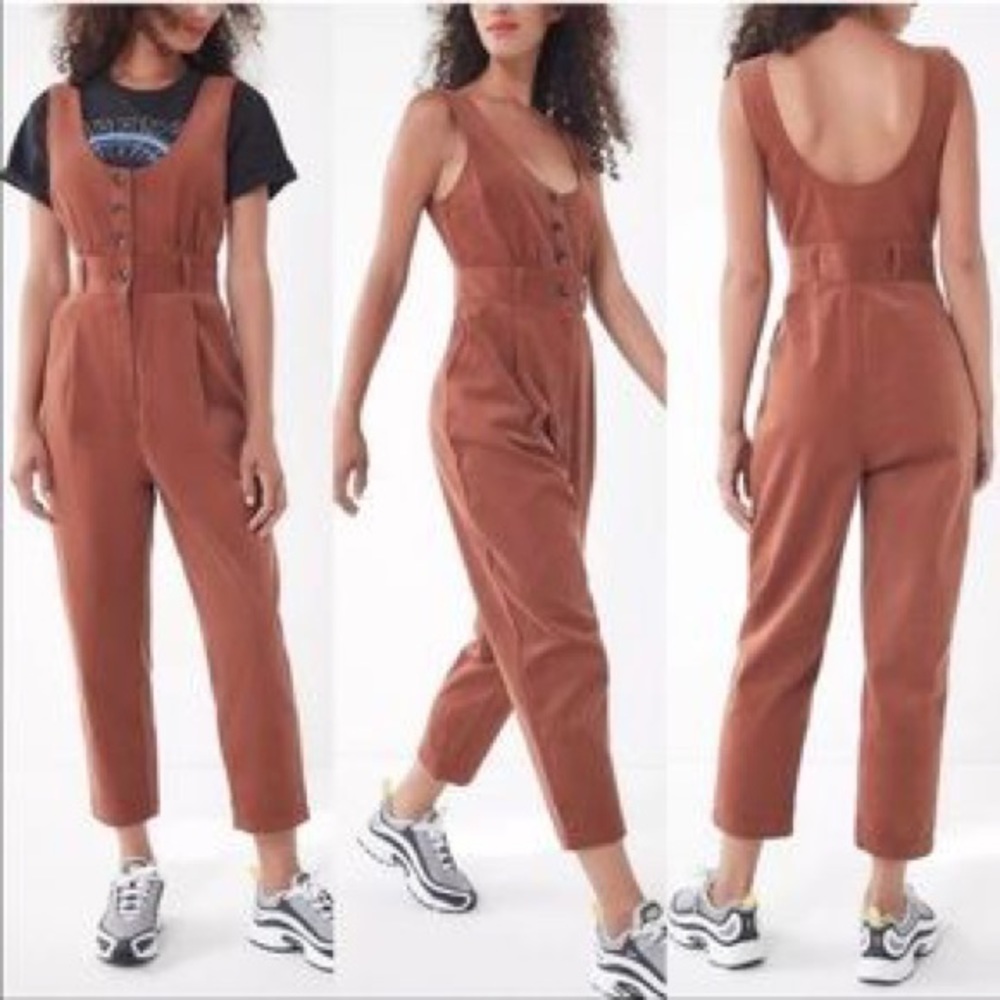 Brown Corduroy Jumpsuit